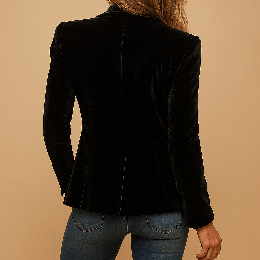 Montrel™ | Blazer rétro slim fit avec revers et poches pour femmes